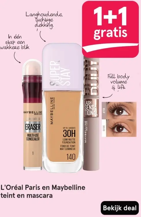 Aanbieding: Teint en mascara