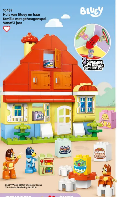 Aanbieding: Huis van Bluey en haar familie met geheugenspel
