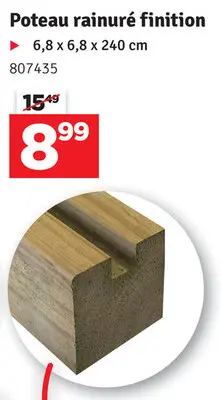 Offre: Poteau rainuré finition