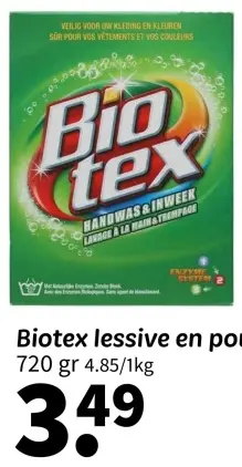 Offre: Biotex lessive en poudre