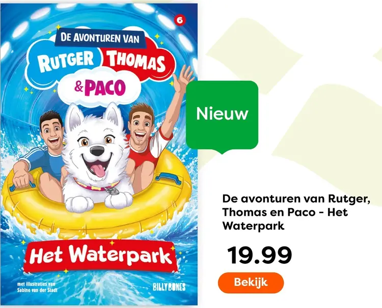 Aanbieding: De avonturen van Rutger, Thomas en Paco - Het Waterpark