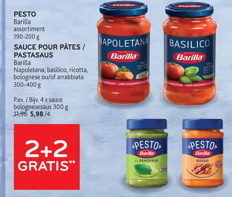 Offre: Pesto, sauce pour pâtes / pastasaus