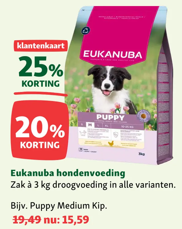 Aanbieding: Hondenvoeding 3 kg