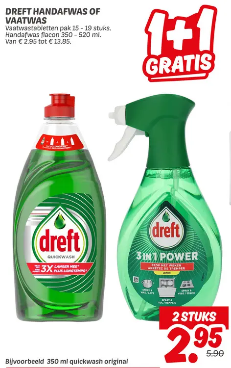 Aanbieding: Dreft handafwas of vaatwas