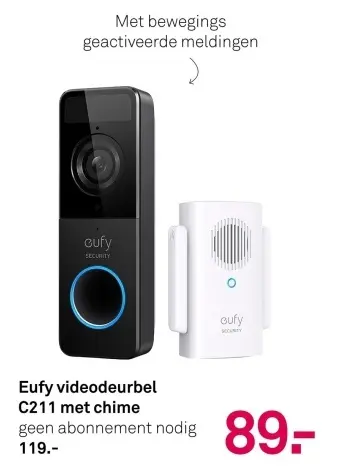 Aanbieding: Videodeurbel C211 met chime