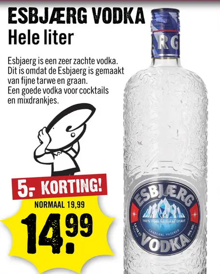 Aanbieding: Esbjaerg Vodka 100 cl