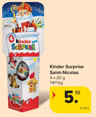 Offre: Kinder Surprise Saint-Nicolas