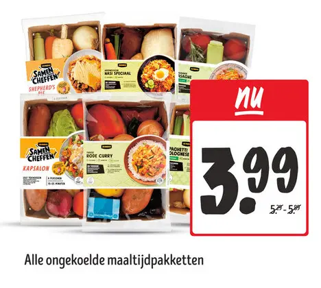 Aanbieding: Alle ongekoelde maaltijdpakketten