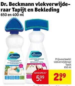 Aanbieding: Dr. Beckmann vlekverwijderaar Tapijt en Bekleding