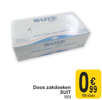 Aanbieding: Doos zakdoeken SUIT