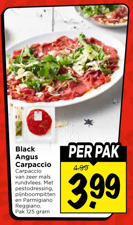 Aanbieding: Black Angus Carpaccio