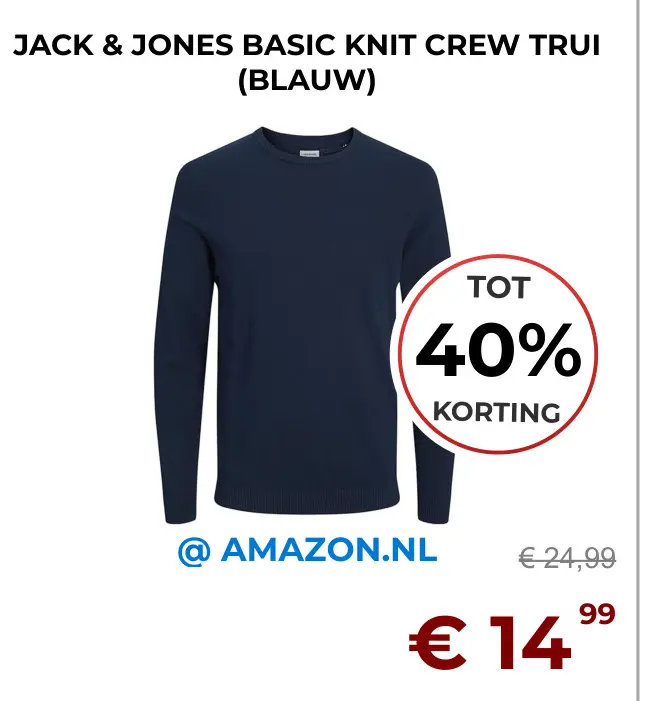 Aanbieding: Basic knit crew trui