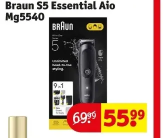Aanbieding: Braun S5 Essential Aio Mg5540