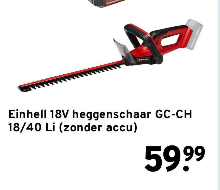 Aanbieding: Einhell 18V heggenschaar GC-CH 18/40 Li