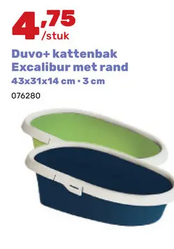 Aanbieding: Duvo+ kattenbak Excalibur met rand