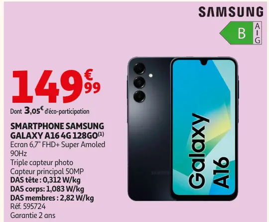 Promotie: Smartphone SAMSUNG galaxy a16 4g 128go