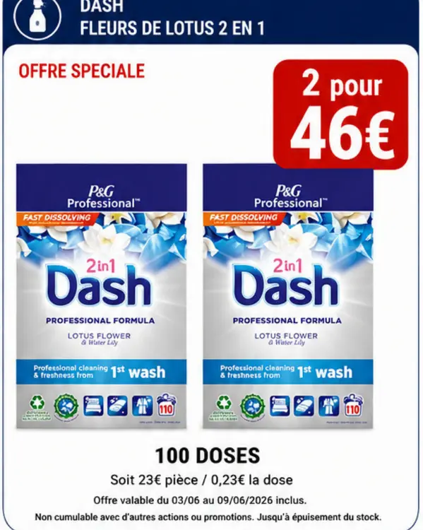 Offre: Dash fleurs de lotus 2 en 1