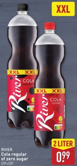 Aanbieding: Cola regular of zero sugar