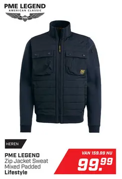 Aanbieding: Zip Jacket Sweat Mixed Padded