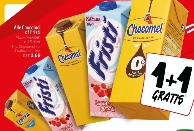 Aanbieding: Alle Chocomel of Fristi