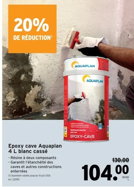 Offre: Epoxy cave Aquaplan