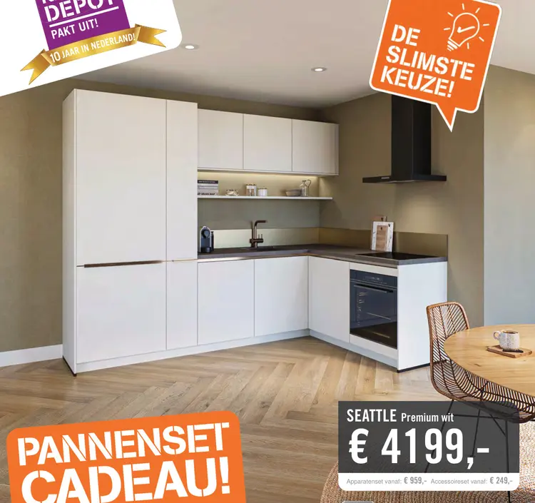 Aanbieding: Keuken SEATTLE Premium wit