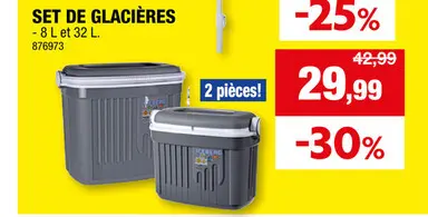 Offre: Set de glacières