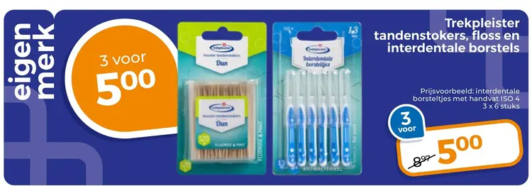 Aanbieding: Tandenstokers, floss en interdentale borstels