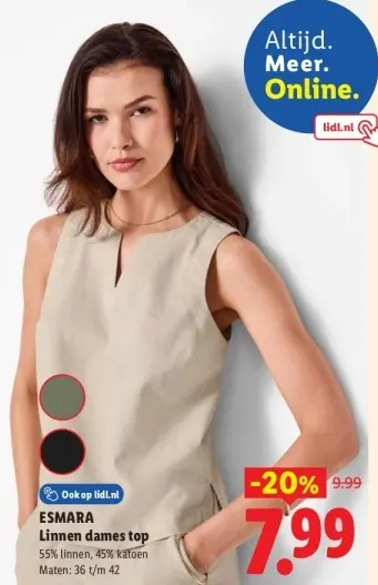 Aanbieding: Linnen dames top