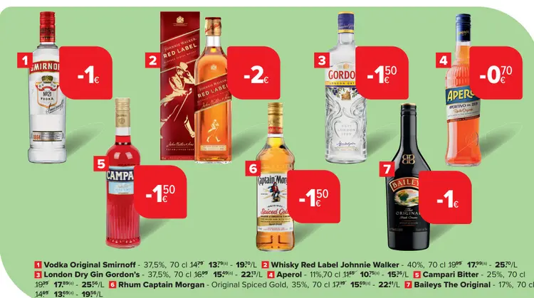 Offre: Boissons alcoolisées