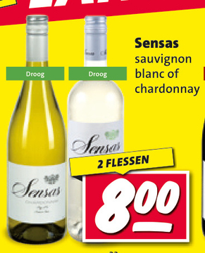 Aanbieding: Sensas sauvignon blanc of chardonnay