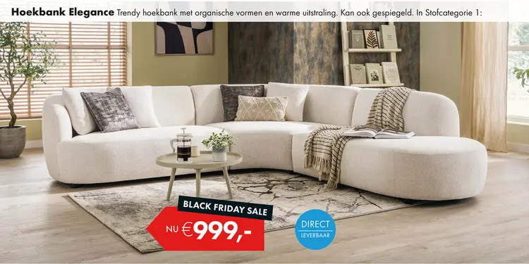 Aanbieding: Elegance hoekbank