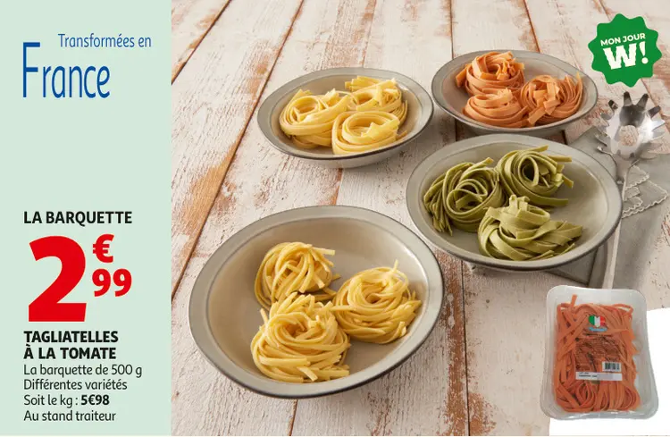 Offre: Tagliatelles à la tomate