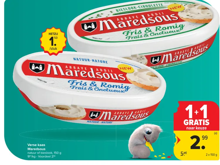 Promotie: Verse kaas Maredsous