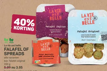 Aanbieding: La vie est belle FALAFEL OF SPREADS