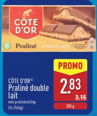 Promotie: Praliné double lait