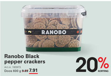 Aanbieding: Ranobo Black pepper crackers