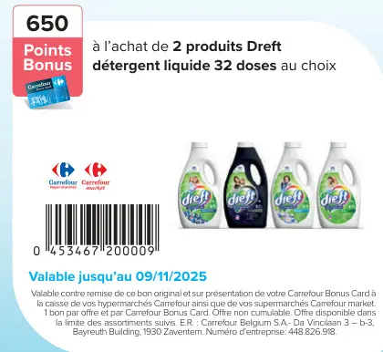 Offre: Dreft détergent liquide