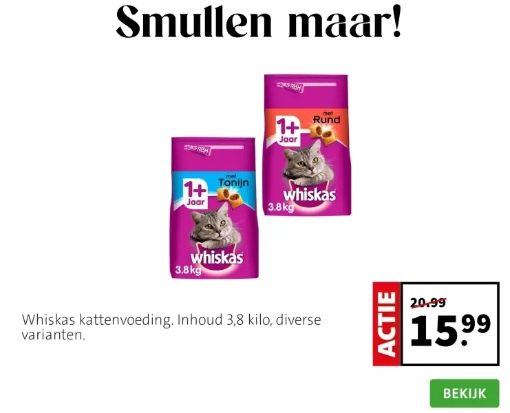Aanbieding: Kattenvoeding 3,8 kilo