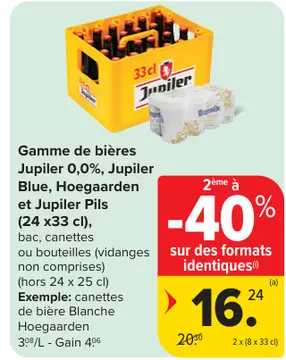 Offre: Gamme de bières Jupiler 0,0%, Jupiler Blue, H