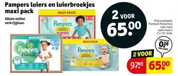 Aanbieding: Pampers luiers en luierbroekjes maxi pack