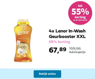 Aanbieding: 4x Lenor In-Wash Geurbooster XXL