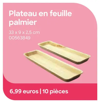 Offre: Plateau en feuille palmier
