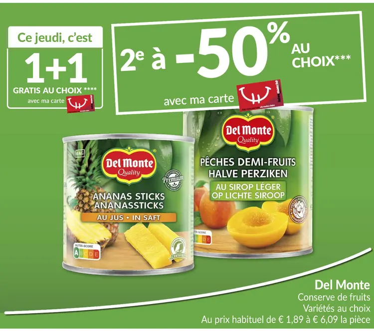 Offre: Del Monte Conserve de fruits