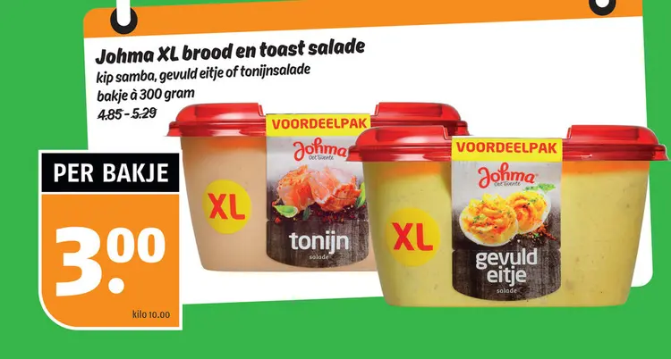 Aanbieding: Johma XL brood en toast salade