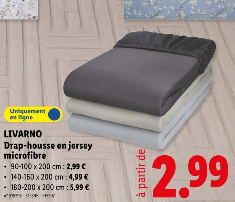 Offre: LIVARNO Drap-housse en jersey microfibre