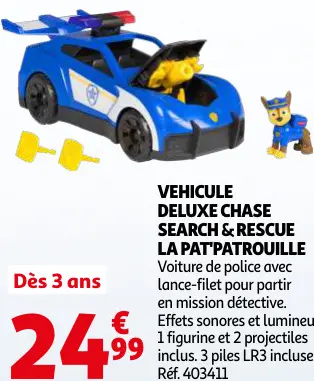 Offre: Véhicule Deluxe Chase Search & Rescue La Pat' Patrouille