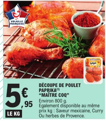 Promotie: Découpe de poulet paprika