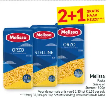 Aanbieding: Melissa Pasta Grieks of Sterren