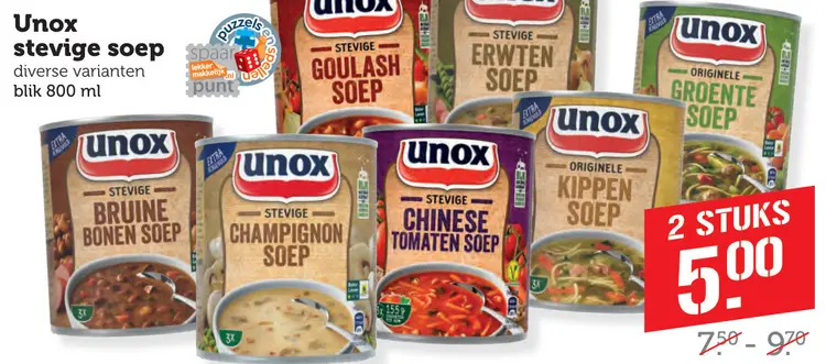 Aanbieding: Unox stevige soep